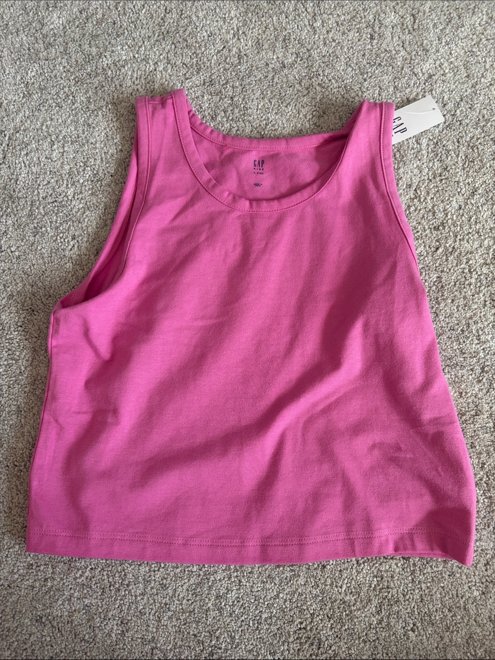 GAP kids Bright Pink Scoop Tank Top